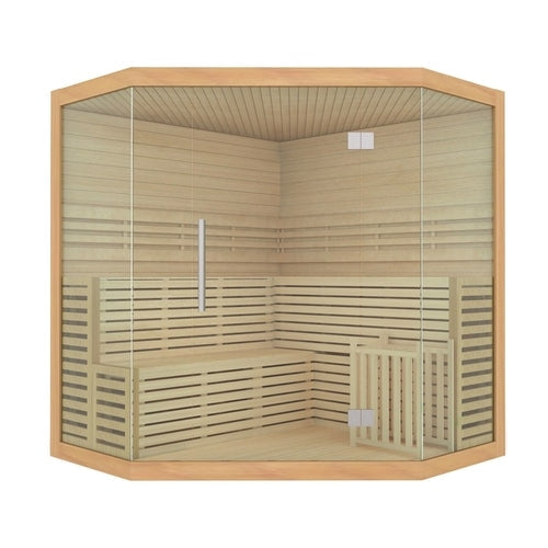 Aleko Products || Aleko Canadian Hemlock Indoor Wet Dry Sauna 6 kW ETL Certified Heater 5 to 6 Person SEA5JIU-AP