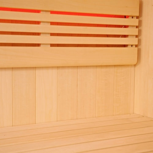 Aleko Products || Aleko Canadian Hemlock Indoor Wet Dry Sauna with LED Lights - 4.5 kW ETL Certified Heater - 4 Person STHE4INNY-AP