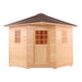 Aleko Products || Aleko Canadian Hemlock Wet Dry Outdoor Sauna with Asphalt Roof - 9 kW ETL Certified Heater - 8 Person SKD8HEM-AP