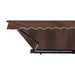 Aleko Products || Aleko Half Cassette Motorized Retractable LED Luxury Patio Awning - 16 x 10 Feet - Brown AWCL16X10BRN36-AP