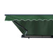 Aleko Products || Aleko Half Cassette Motorized Retractable LED Luxury Patio Awning - 16 x 10 Feet - Green AWCL16X10GR39-AP