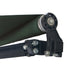 Aleko Products || Aleko Motorized Retractable Black Frame Patio Awning 13 x 10 Feet Green ABM13X10GREEN39-AP