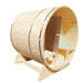 Aleko Products || Aleko Outdoor or Indoor White Finland Pine Wet Dry Barrel Sauna 5 Person Front Porch Canopy 4.5 kW ETL Certified SB5PINECP-AP