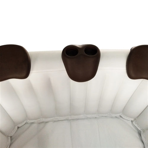 Aleko Products || Aleko Removable 3-Piece Headrest and Drink Holder Set for Inflatable Hot Tub Spa Brown HTACCBR-AP