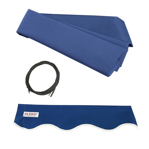 Aleko Products || Aleko Retractable Awning Fabric Replacement 10x8 Feet Blue FAB10X8BLUE30-AP