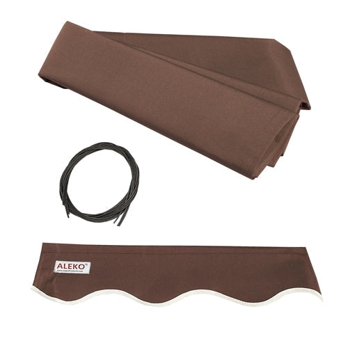 Aleko Products || Aleko Retractable Awning Fabric Replacement 10x8 Feet Brown FAB10X8BROWN36-AP