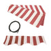 Aleko Products || Aleko Retractable Awning Fabric Replacement 10x8 Feet Red and White Striped FAB10X8REDWT05-AP