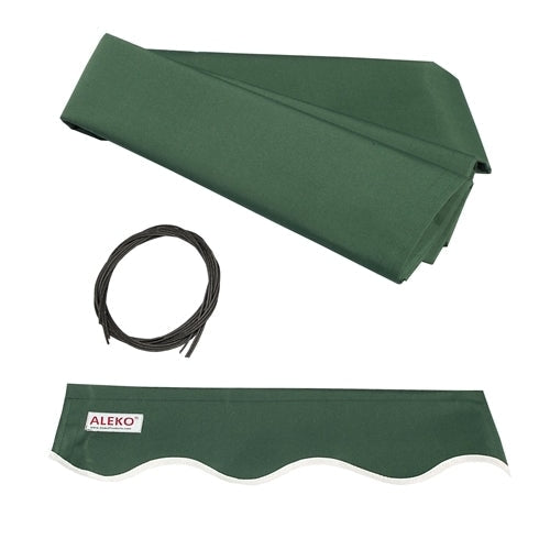 Aleko Products || Aleko Retractable Awning Fabric Replacement 13x10 Feet Green FAB13X10GREEN39-AP