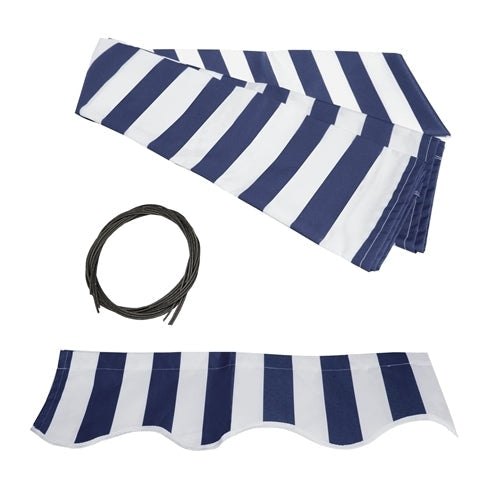 Aleko Products || Aleko Retractable Awning Fabric Replacement 16x10 Feet Blue and White Striped FAB16X10BLUWT03-AP