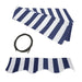 Aleko Products || Aleko Retractable Awning Fabric Replacement 8 x 6.5 Feet Blue and White Striped FAB8X6.5BLUWT03-AP