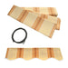 Aleko Products || Aleko Retractable Awning Fabric Replacement 8 x 6.5 Feet Multi-Stripe Yellow FAB8X6.5MSTYEL315-AP