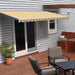 Aleko Products || Aleko Retractable Patio Awning 13x10 Feet Multi Striped Yellow AW13X10MSTRY315-AP