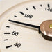 Aleko Products || Aleko Round Pine Wood Sauna Thermometer Gage in Fahrenheit WJ02-AP