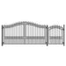 Aleko Products || Aleko Steel Dual Swing Driveway Gate London Style 12 ft With Pedestrian Gate 4 ft SET12X4LOND-AP