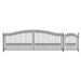 Aleko Products || Aleko Steel Dual Swing Driveway Gate London Style 18 ft With Pedestrian Gate 4 ft SET18X4LOND-AP