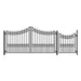 Aleko Products || Aleko Steel Dual Swing Driveway Gate Manhattan Style 12 ft with Pedestrian Gate 4 ft SET12X4MOSD-AP