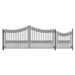 Aleko Products || Aleko Steel Dual Swing Driveway Gate Manhattan Style 14 ft With Pedestrian Gate 4 ft SET14X4MOSD-AP