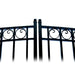 Aleko Products || Aleko Steel Dual Swing Driveway Gate Paris Style 12 x 6 ft DG12PARD-AP