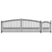 Aleko Products || Aleko Steel Dual Swing Driveway Gate Paris Style 18 ft With Pedestrian Gate 4 ft SET18X4PARD-AP