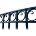 Aleko Products || Aleko Steel Dual Swing Driveway Gate Paris Style 18 ft With Pedestrian Gate 4 ft SET18X4PARD-AP