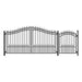 Aleko Products || Aleko Steel Dual Swing Driveway Gate Prague Style 12 ft With Pedestrian Gate 4 ft SET12X4PRAD-AP