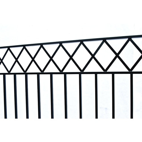 Aleko Products || Aleko Steel Dual Swing Driveway Gate Stockholm Style 18 x 6 ft DG18STOD-AP