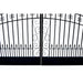 Aleko Products || Aleko Steel Dual Swing Driveway Gate Venice Style 12 ft with Pedestrian Gate 4 ft SET12X4VEND-AP