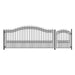 Aleko Products || Aleko Steel Single Swing Driveway Gate London Style 14 ft With Pedestrian Gate 4 ft SET14X4LONS-AP