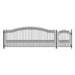 Aleko Products || Aleko Steel Single Swing Driveway Gate London Style 16 ft With Pedestrian Gate 4 ft SET16X4LONS-AP