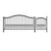 Aleko Products || Aleko Steel Single Swing Driveway Gate Paris Style 12 ft With Pedestrian Gate 4 ft SET12X4PARS-AP