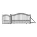 Aleko Products || Aleko Steel Sliding Driveway Gate 12 ft with Pedestrian Gate 5 ft LONDON Style DG12LONSSLPED-AP