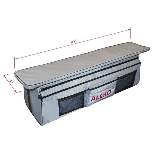 Aleko Products || Aleko Waterproof Inflatable Boat Seat Cushion with Under Seat Bag and Pockets 41x9 inches Gray BSB420GV2-AP