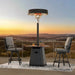 Sunjoy || AmberCove 40,000 BTU Black Steel Frame Outdoor Patio Standing Propane Gas Heater with Table Top for Commercial & Residential Use