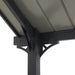 Sunjoy || AutoCove 12x20 Gray Steel Frame Gable Roof Metal Carport/Gazebo with 2 Ceiling Hooks