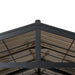 Sunjoy || AutoCove 14x20 Brown Polycarbonate Gable Roof Metal Carport/Gazebo with 2 Ceiling Hooks