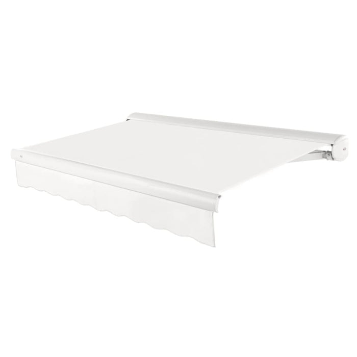 Awntech Corporation || Awntech Hampton Patio Retractable Awning with Cassette, Manual Off White