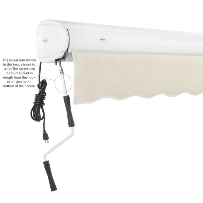 Awntech Corporation || Awntech Hampton Patio Retractable Awning with Cassette, Motorized Right