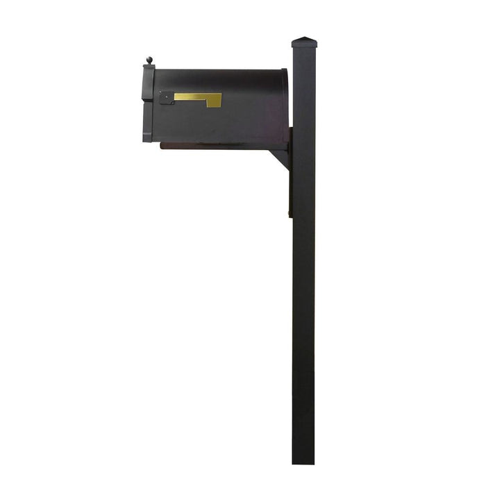 Special Lite Products || Berkshire Curbside Mailbox and Wellington Direct Burial Mailbox Decorative Aluminum , Black
