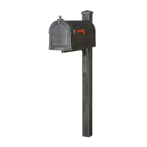 Special Lite Products || Berkshire Curbside Mailbox and Wellington Direct Burial Mailbox Decorative Aluminum , Swedish Silver