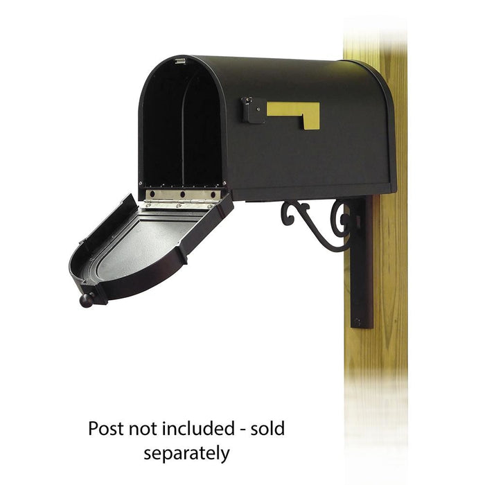 Special Lite Products || Berkshire Curbside Mailbox with Baldwin front single mailbox mounting bracket