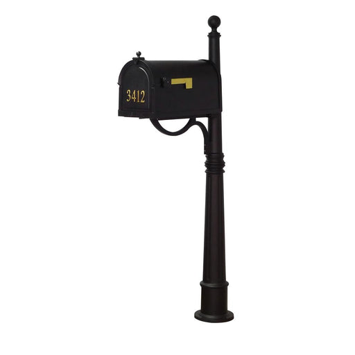 Special Lite Products || Berkshire Curbside Mailbox with Front Address Numbers and Ashland Mailbox Post
