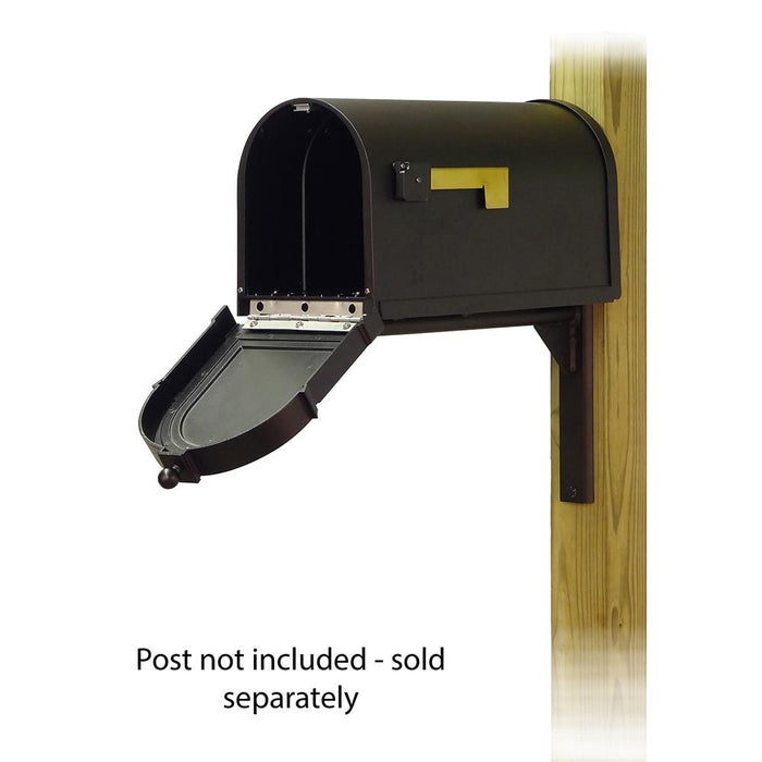 Special Lite Products || Berkshire Curbside Mailbox with Front Address Numbers and Ashley front single mailbox mounting bracket