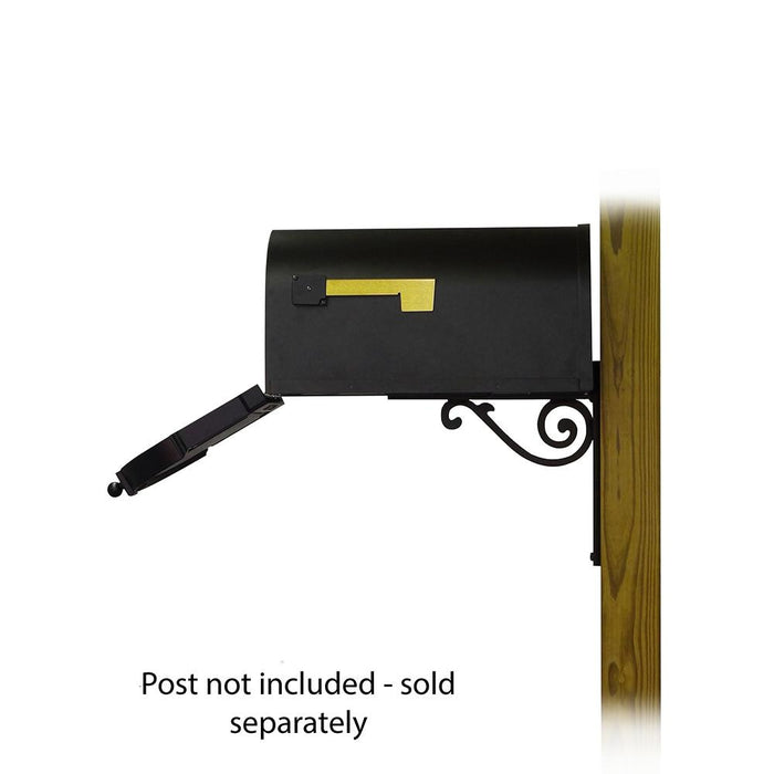 Special Lite Products || Berkshire Curbside Mailbox with Front Address Numbers and Baldwin front single mailbox mounting bracket