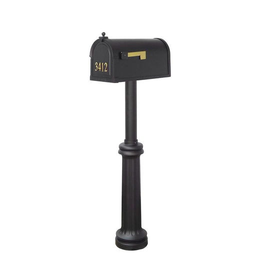 Special Lite Products || Berkshire Curbside Mailbox with Front Address Numbers and Bradford Mailbox Post