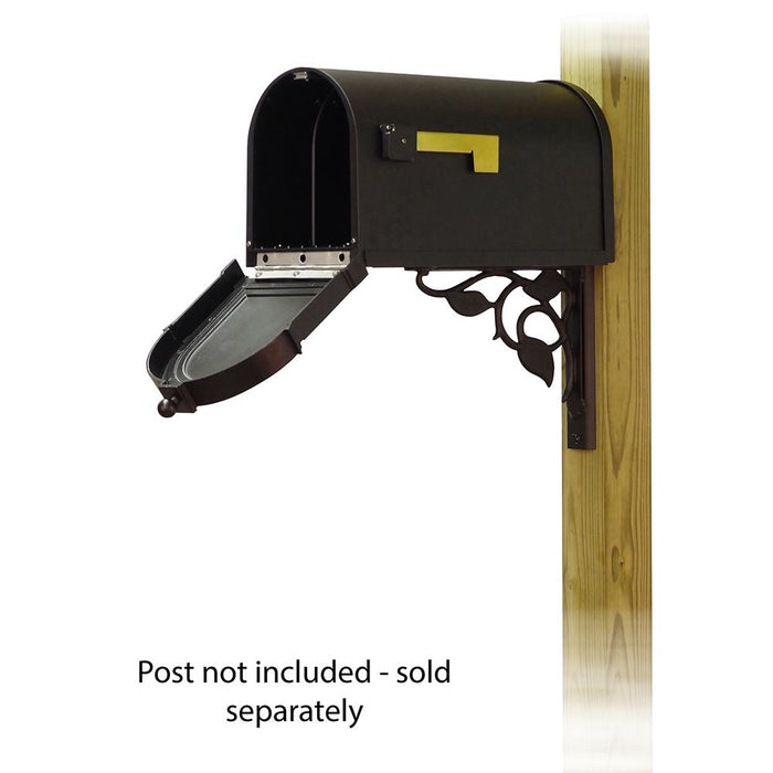 Special Lite Products || Berkshire Curbside Mailbox with Front Address Numbers and Floral front single mailbox mounting bracket