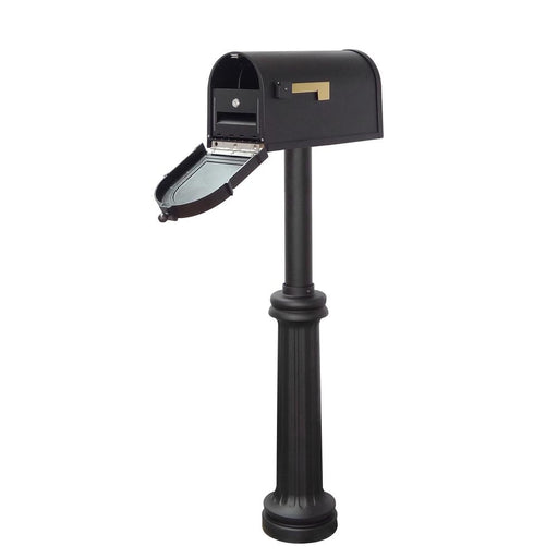 Special Lite Products || Berkshire Curbside Mailbox with Front Address Numbers, Locking Insert and Bradford Mailbox Post