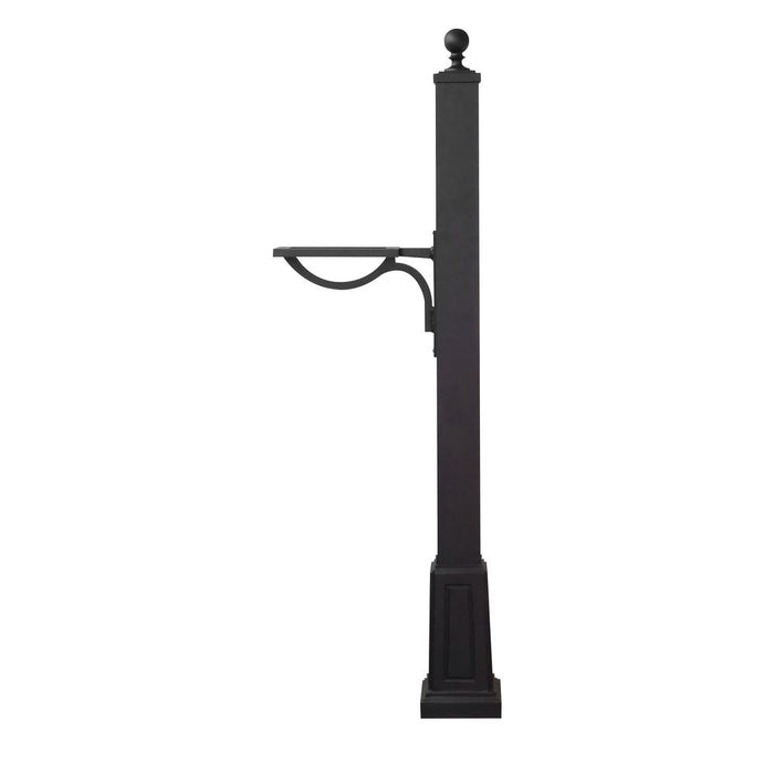 Special Lite Products || Berkshire Curbside Mailbox with Front and Side Numbers, Locking Insert and Springfield Mailbox Post with Base