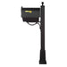 Special Lite Products || Berkshire Curbside Mailbox with Front Numbers, Newspaper Tube, Locking Insert and Springfield Mailbox Post with Base