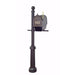Special Lite Products || Berkshire Curbside Mailbox with Newspaper Tube, Front Address Numbers, Locking Insert and Fresno Mailbox Post