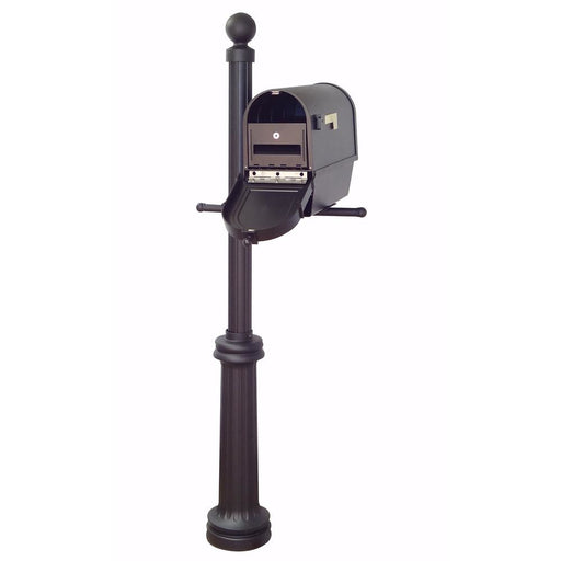Special Lite Products || Berkshire Curbside Mailbox with Newspaper Tube, Locking Insert and Fresno Mailbox Post